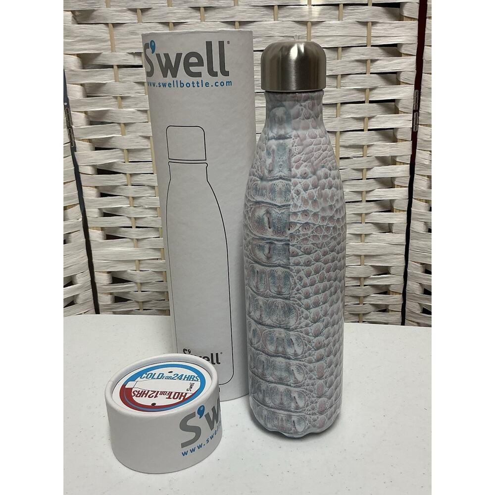 S’well 25 oz Water Bottle,‎ Exotic Collection, Blanc Crocodile, 2013